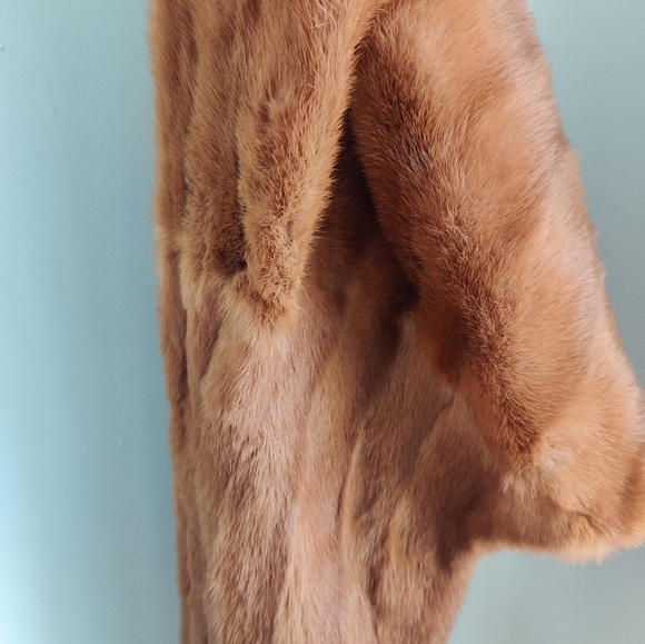 Vintage Ash Brown Red Mink Fur Stole Cape Stunning Dawes Furs Toronto - Picture 8 of 16